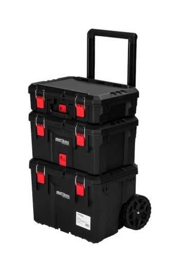 Wózek Narzędziowy 3krzynki Solidny Czarny