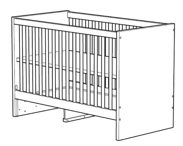 Berço IKEA Stuva com gavetas, colchao e guarda de grades