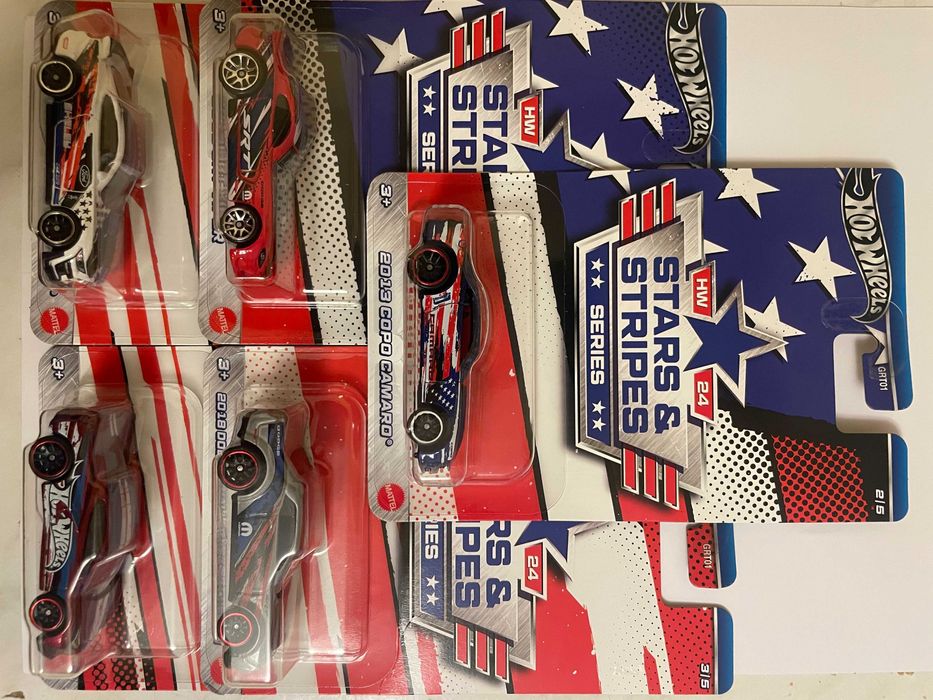 Hot Wheels Stars Stripes Camaro Viper Corvette Challenger Shelby