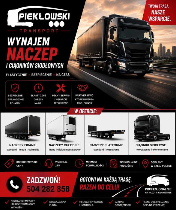 Wynajem naczepy Firanka Standard Krone/Schmitz