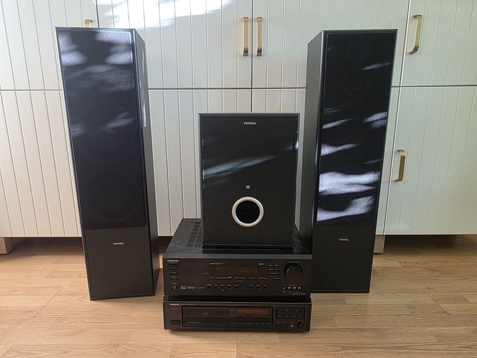zestaw audio 2.1 głośniki subwoofer amplituner CD ONKYO TX-SR501E