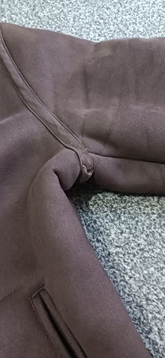 Kurtka skórzana zamszowa kożuszek Barneys Originalmęska