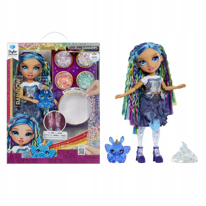 Rainbow High Rainbow Shimmers with Slime - Skyler, Blue - 28cm Fashion Doll. MGA