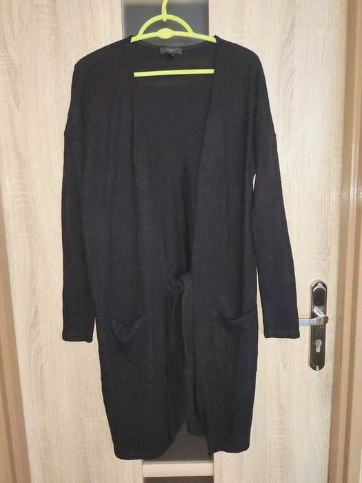 164 Długi czarny sweter kardigan rozmiar XS