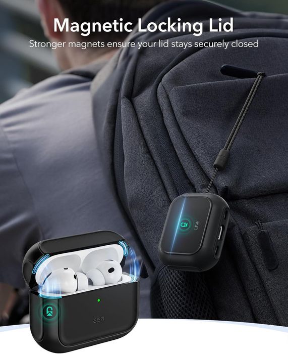 Белый чехол ESR Orbit Hybrid HaloLock MagSafe Чехол для AirPods Pro 3