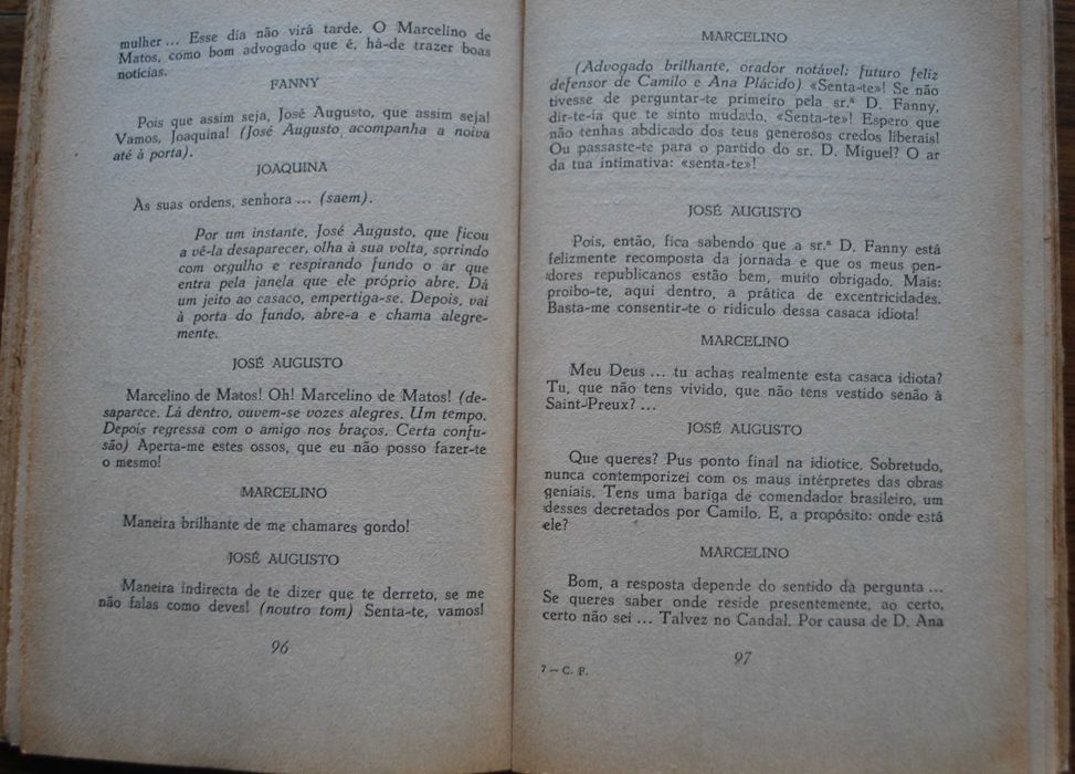 Camilo e Fanny de Manuela de Azevedo - 1ª Edição Ano 1957