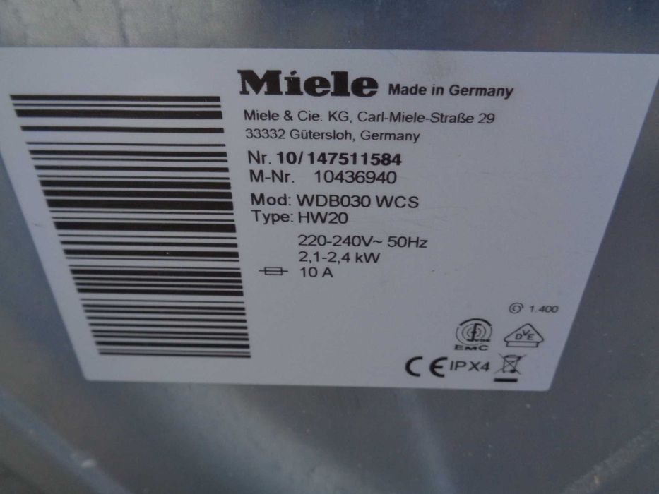 Pralka MIELE zadbana, kompletna i 100% sprawna, wsad 7kg , JAK NOWA!!