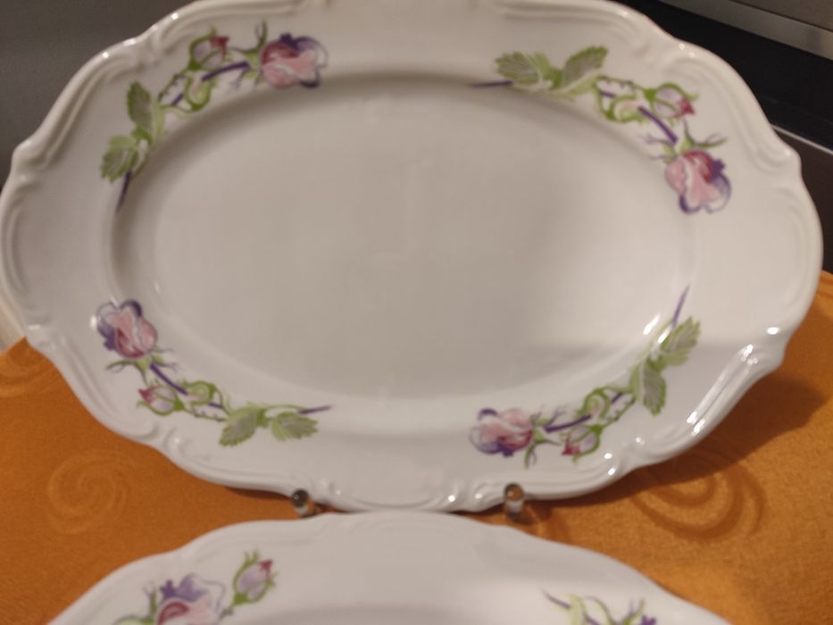 Zestaw dwóch pięknych półmisków porcelana Wałbrzych