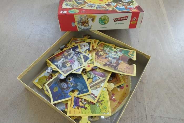 Puzzle edukacyjne zegar "Tick-Tock"; 24el.; TREFL