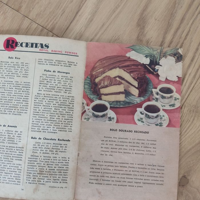 Livros antigos de culinária
