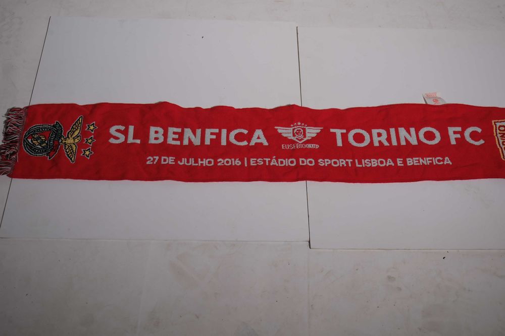 Cachecol SL Benfica vs Torino FC - Jogo Eusebio Cup 2016
