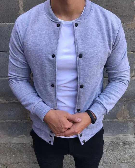 Бомбер мужской трикотажный куртка мужская весенняя осенняя американка