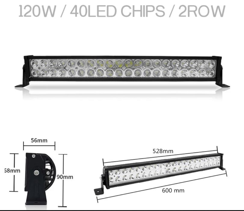 Barra Led 120w 53mm
