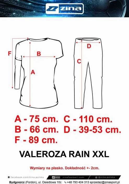 XXL Dres przeciwdeszczowy ZINA VALEROZA  ortalion sportowy
52 zł