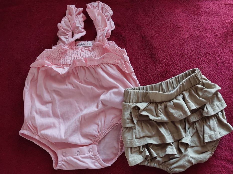 Zestaw body plus majteczki 68 sinsay lato