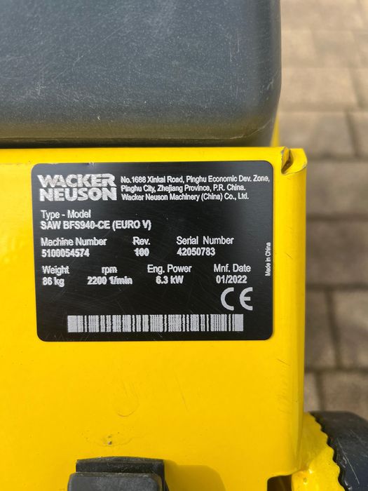 Przecinarka Wacker Neuson BFS940