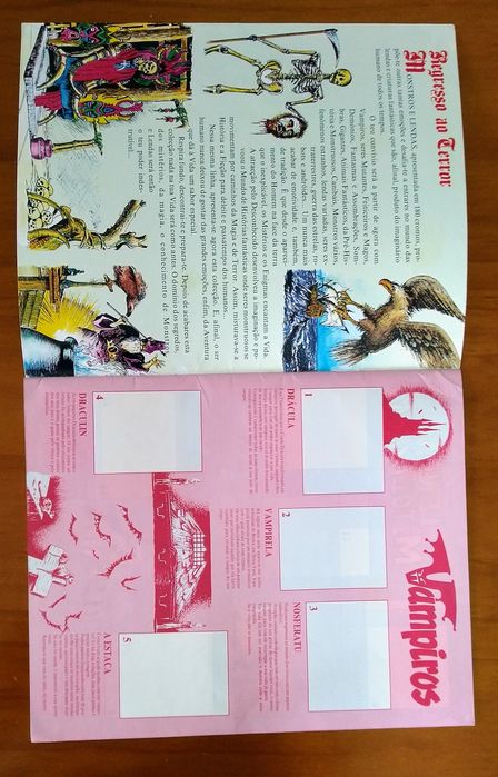 Caderneta cromos " MONSTROS e LENDAS da Europer.