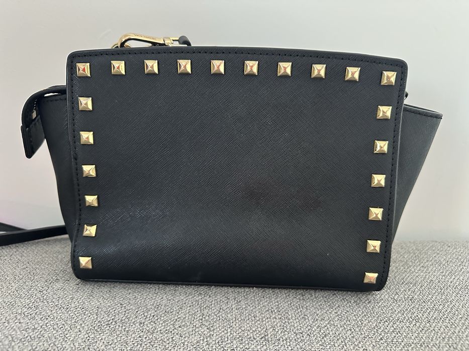 Czarna torebka Michael Kors z USA z ćwiekami