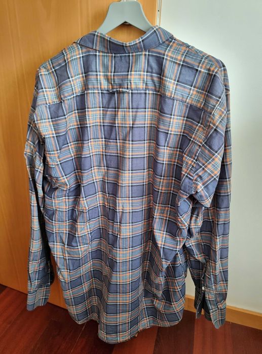 Camisa com padrão xadrez Dielmar 100% algodão, tamanho XL