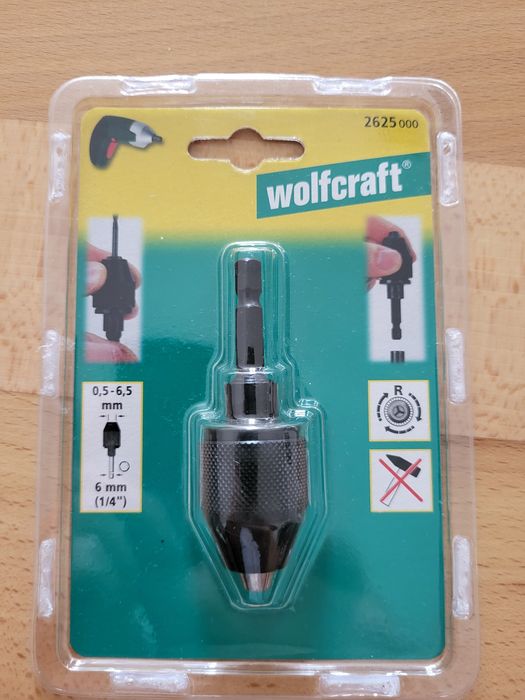 Wolfcraft 2625, uchwyt wiertarski szybko mocujący, od 0.5 do 6.5mm
