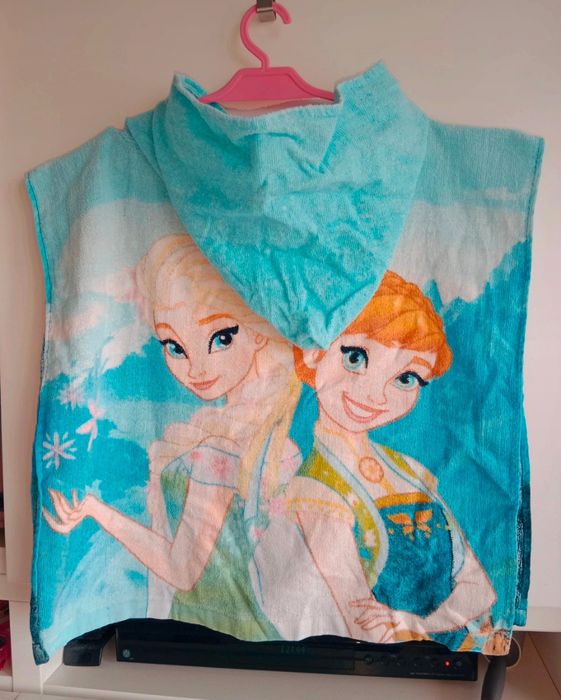 Ręcznik, okrycie kąpielowe Kraina lodu, Frozen ELSA i Anna
