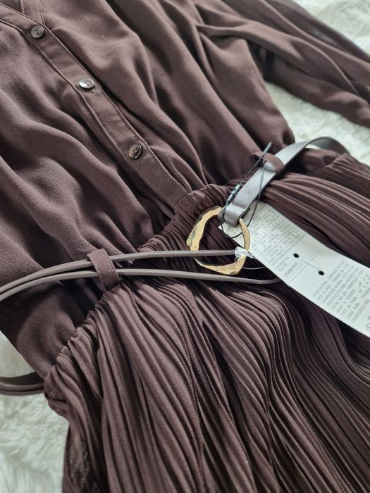 Zara sukienka plisowana