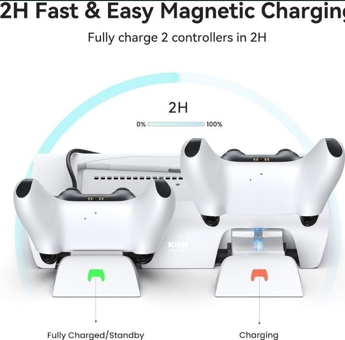 Нова док-станція KIWI design D3 RGB Cooling Dock для PS5 Slim (Зарядна підставка)