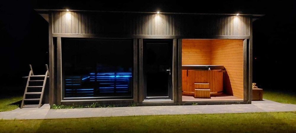Domek drewniany do wynajęcia-sauna, balia oraz miejsce na ognisko !