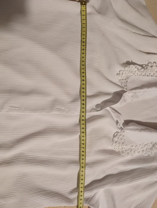 Damska bluzka z ażurowym kołnierzykiem roz.XXL