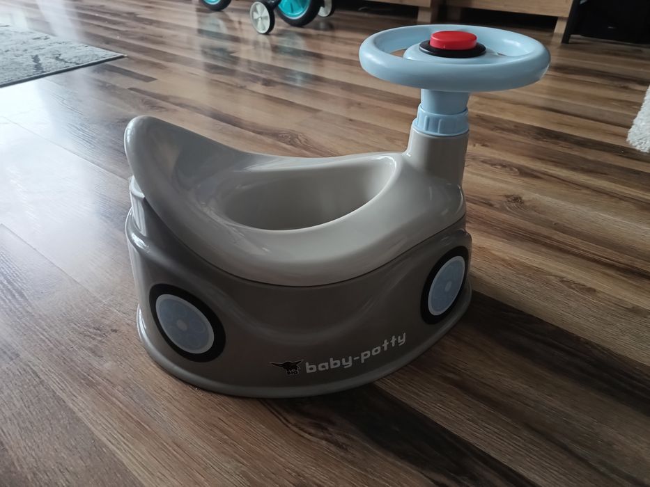 BIG Nocnik Szary New Bobby Car Autko Kierownica nocnik