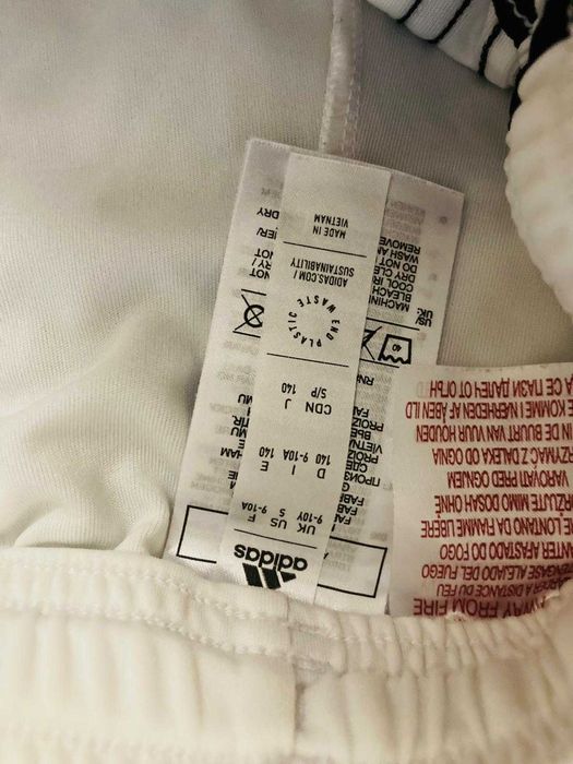 Spodenki Piłkarskie Adidas Białe 140
