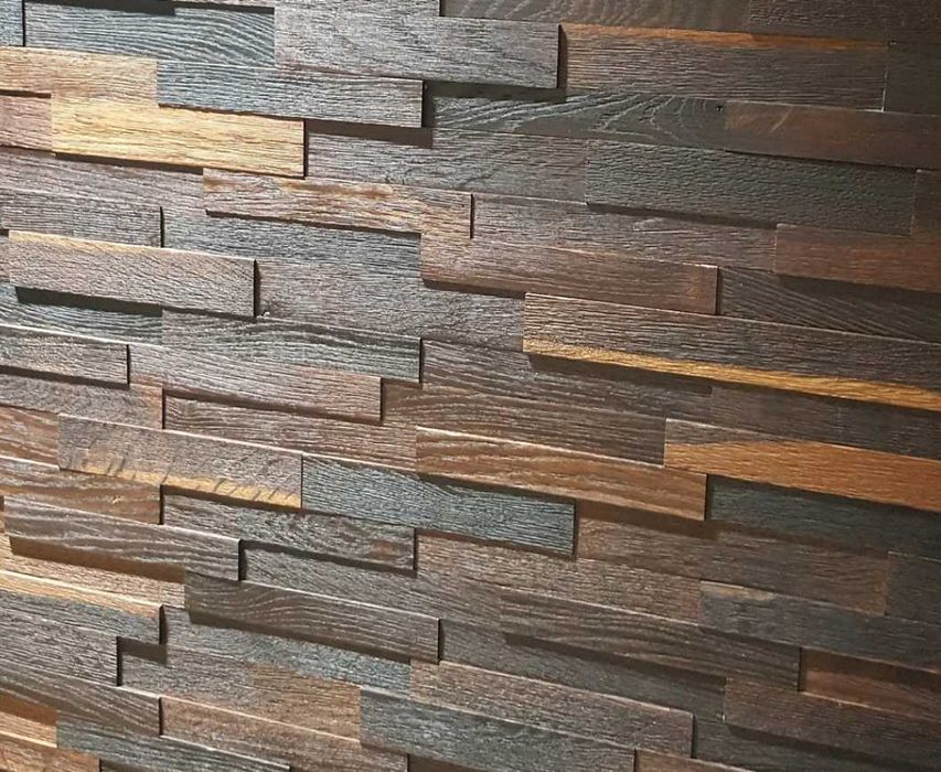 Дерев'яні панели ПАННО Деревянные 3Д Планки ДУБ Декор