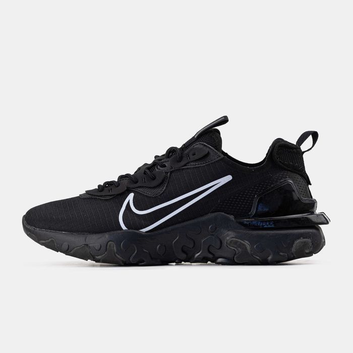 Кросівки вологостійкі Nike React Vision Black/White premium | Кроссовки Найк чоловічі