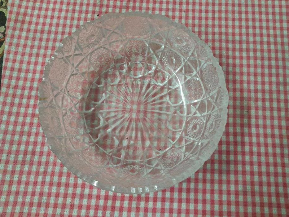 Чешский хрусталь 1970-х салатница большая
