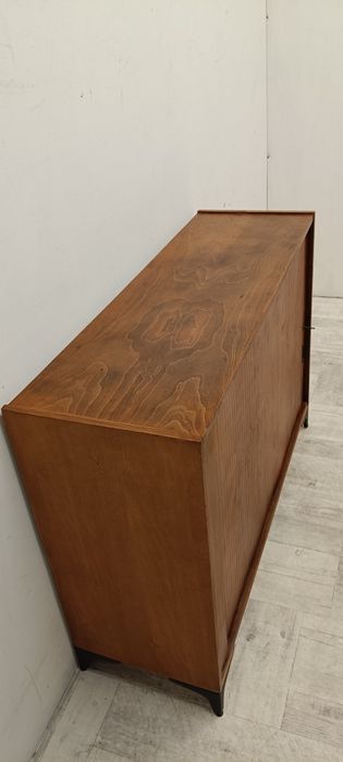 komoda sideboard PRL vintage design pod telewizor z roletą