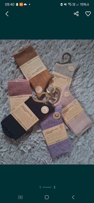 Skarpetki 5 par kaszmirowe