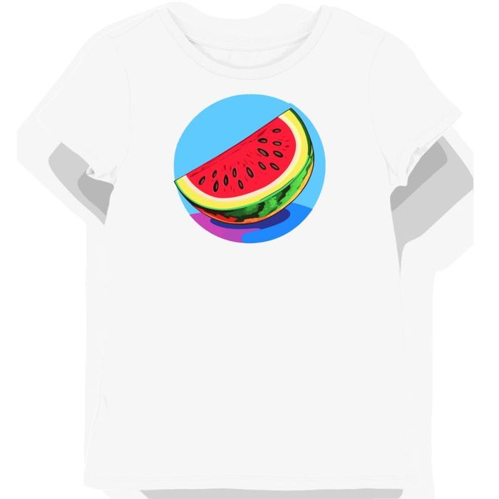 Koszulka damska biała z grafiką arbuza w stylu lofi 2XL