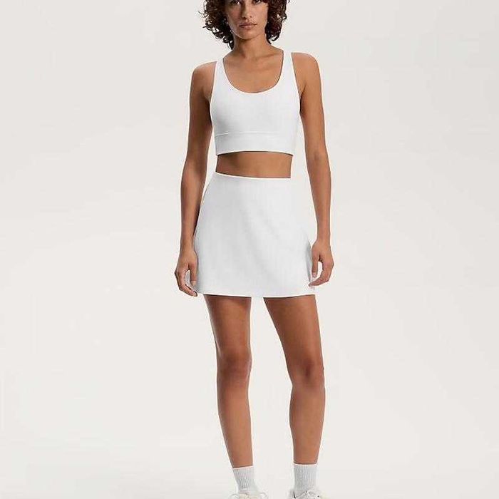 Коротка біла тенісна спідниця oysho comfortlux skort