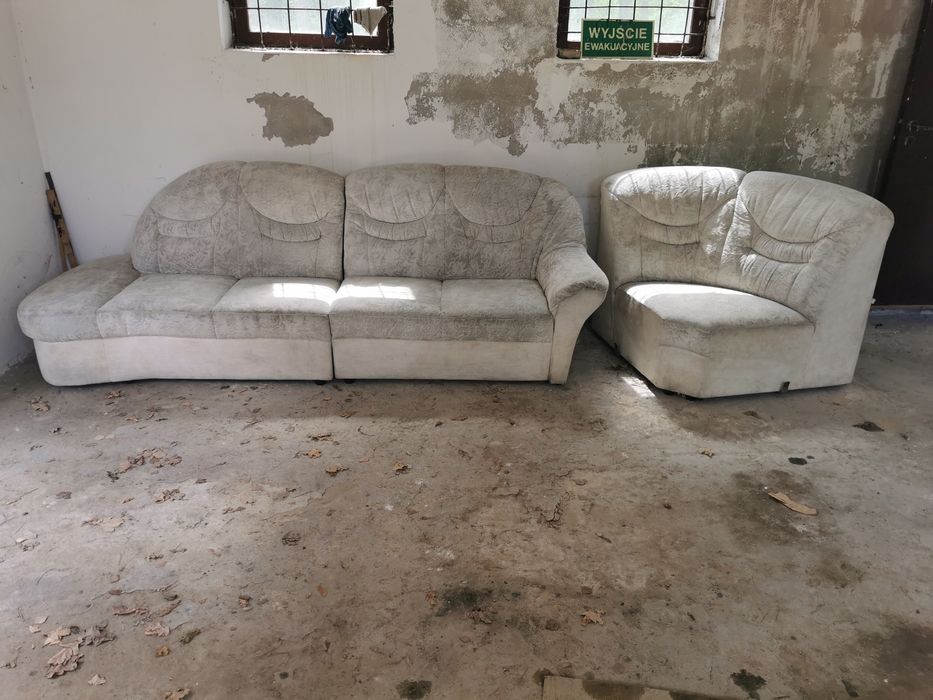 Sofa Kanapa Narożnik jasny kolor zadbana Stan Bardzo Dobry!