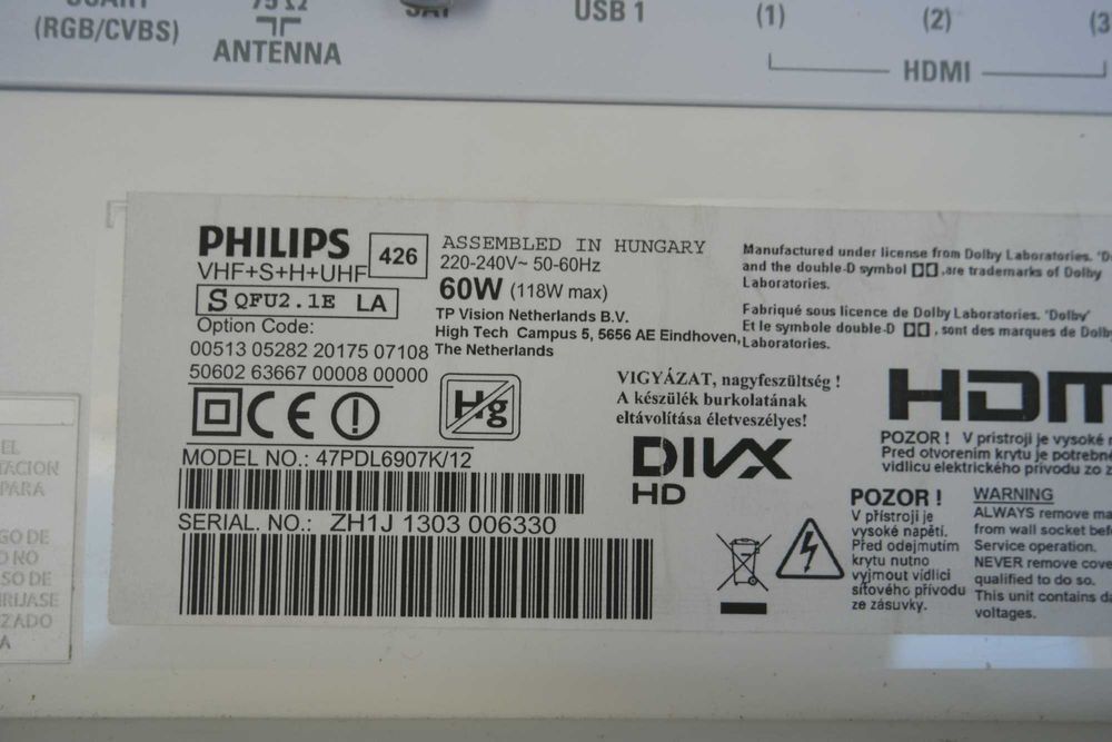 Телевізор 47" Philips 47PDL6907K/12