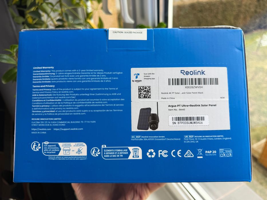 Kamera IP zewnętrzna Reolink Argus PT ULTRA + REOLINK solar panel B440