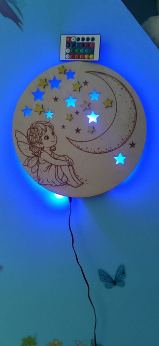 LAMPKA LED RGB własny wzór, grawer