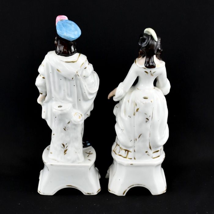 Par de figuras Porcelana Vieux Paris, séc. XIX