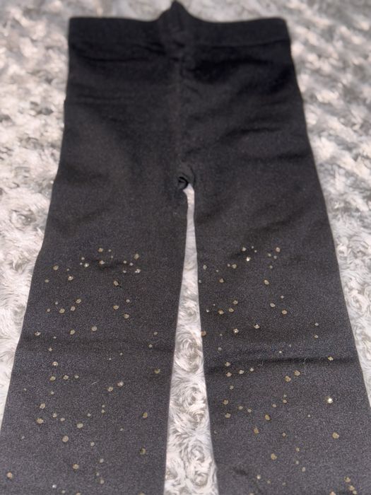 Kryjące czarne rajstopy z kryształkami Calzedonia 3/4 M/L