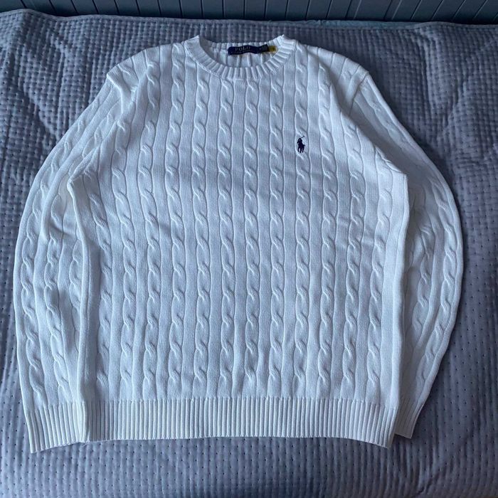 Biały sweter Polo Ralph Lauren - Rozmiar M