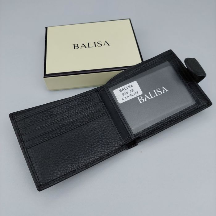 Гаманець чоловічий Balisa шкіряний кошелек мужской кожаный чёрный