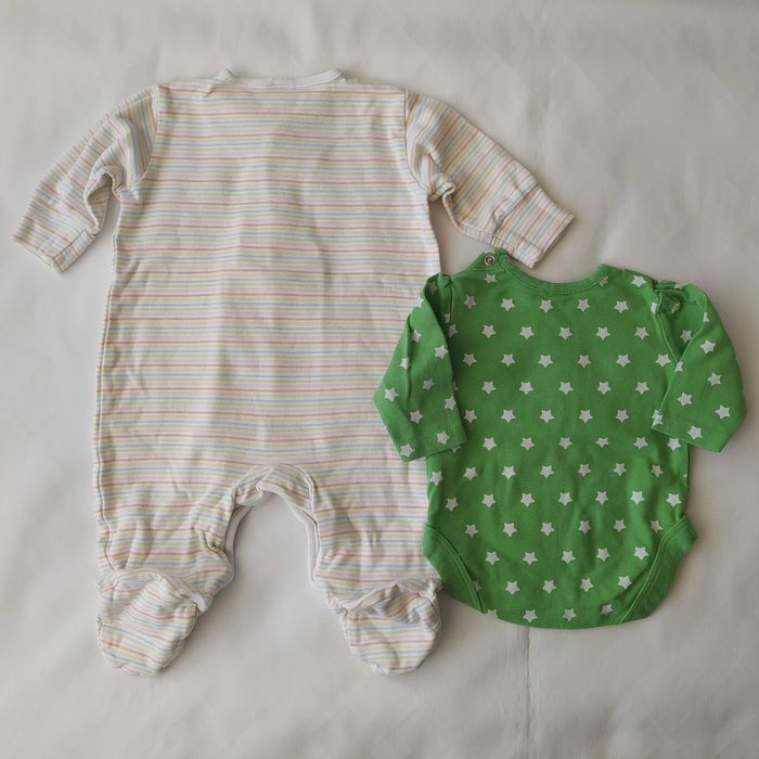 Zestaw Body x4 + Czapka czapeczka x2 + Pajac pajacyk 0-3 m-ce / 62 cm