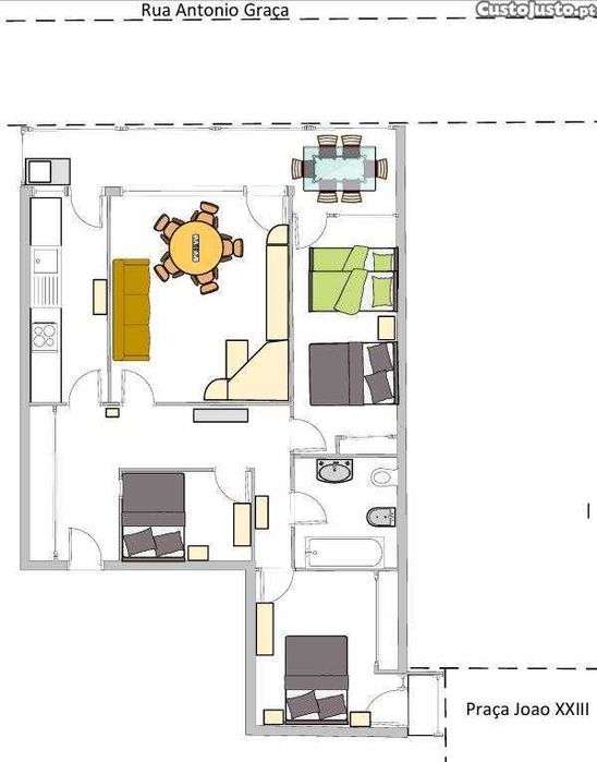 Póvoa de Varzim | Apartamento T2 + 1 na Praça João XXIII