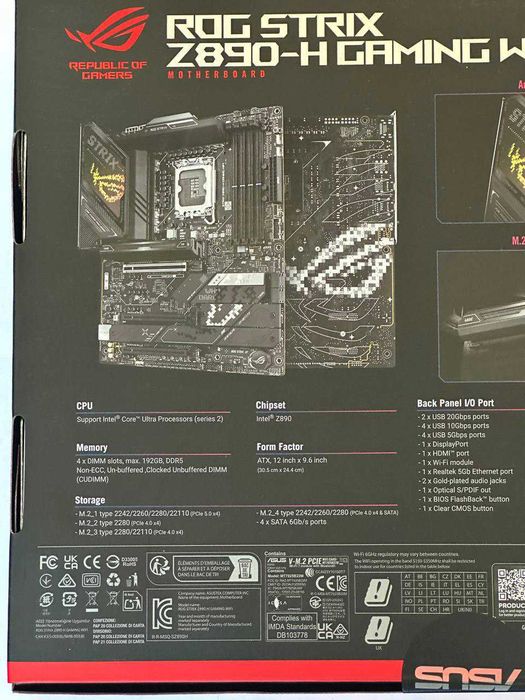 Материнська плата ASUS ROG STRIX Z890-H GAMING WIFI