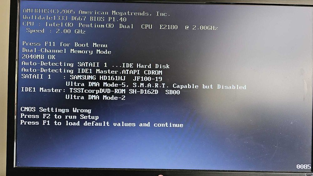 Desktop PC com processador Pentium Dual CPU E2180 2.0ghz